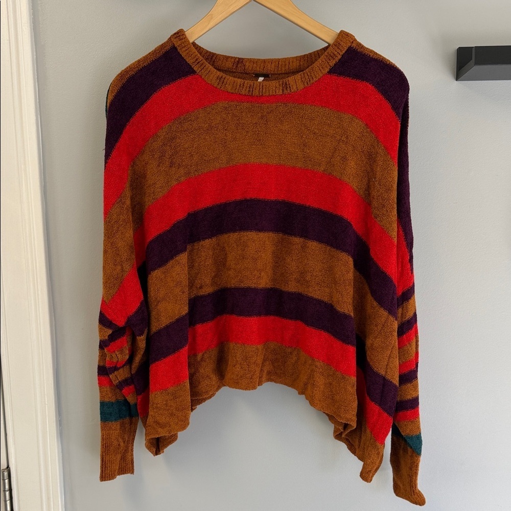 Free People Oversized Striped Sweater